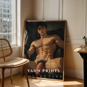 Modern Wall Poster Sexy Anime Guy Digital Printable Art