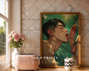 Hot Anime Man Digital Poster Printable Modern Wall Art