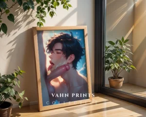 Printable Wall Art Sexy Anime Male Digital Modern Poster