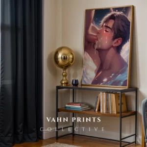 Digital Poster Erotic Anime Male Printable Modern Wall Decor
