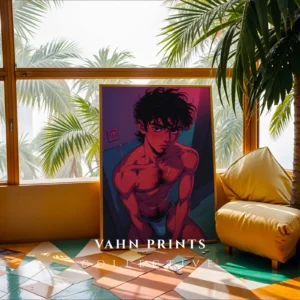 Printable Erotic Anime Male Wall Art Digital Modern Poster
