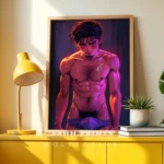 Digital Poster Hot Anime Male Printable Modern Wall Art