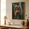 Minimal Nude Male Art Printable Poster