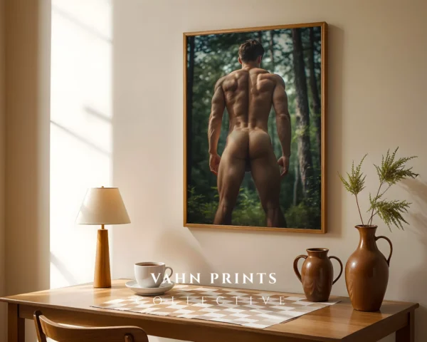Minimal Nude Male Art Printable Poster