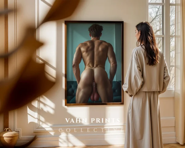 P1013c_m1 Elegant Nude Male Figure Wall Art