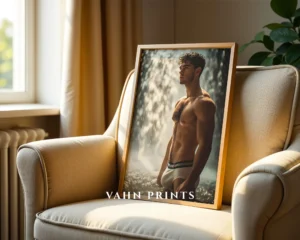 Clean Modern Nude Male Art Print