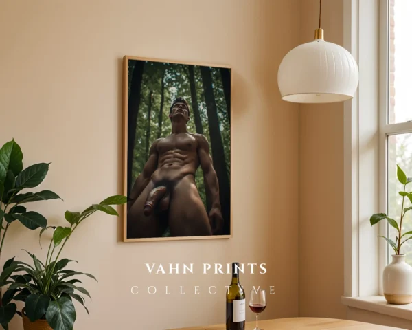 Expressive Nude Male Body Photography Poster