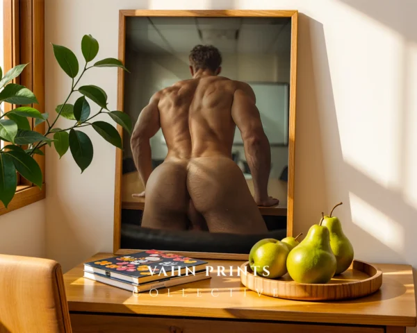 Modern Nude Male Portrait Wall Art