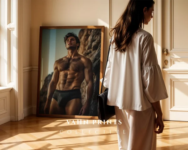 Contemporary Nude Male Body Art Poster