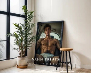 Classic Black Nude Male Photography Print