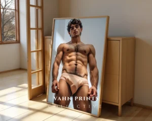 P1060c_m1 Minimal Nude Male Poster Digital Download