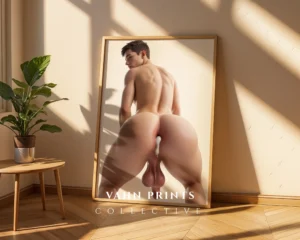 Modern Nude Male Figure Wall Poster