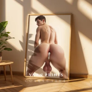 Modern Nude Male Figure Wall Poster