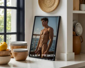 Balanced Nude Male Art Digital Wall Print