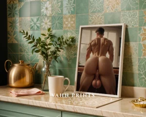 Modern Nude Male Photography Wall Poster