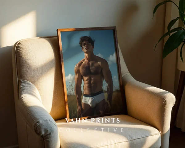 Fine Nude Male Photography Printable Poster