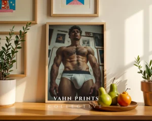 Naked Male Photo Wall Art Printable Poster