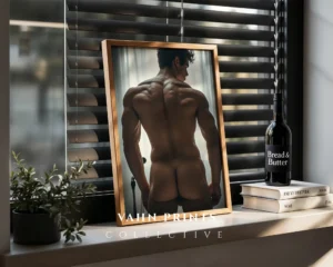 P1088c_m1 Minimal Naked Male Art Instant Download