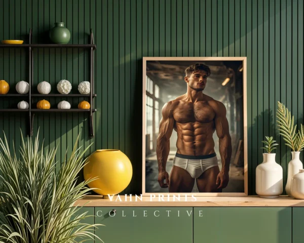 Naked Male Photo Art Modern Decor