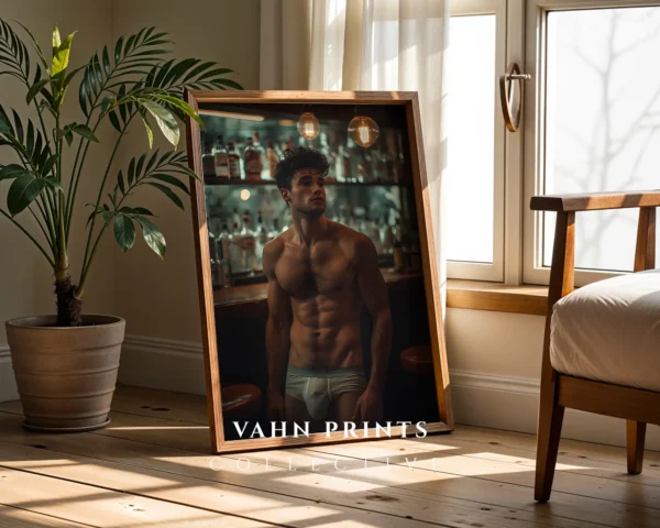 Moody Naked Male Wall Art Instant Download