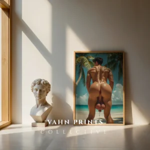 Minimalist Naked Male Photo Poster