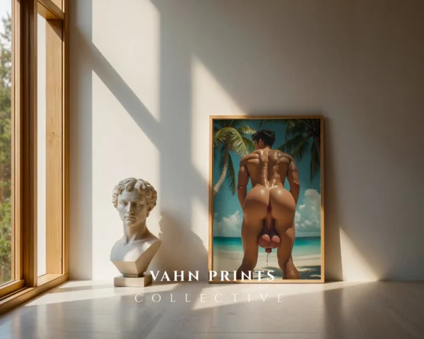 Minimalist Naked Male Photo Poster