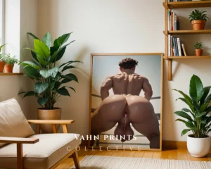 Elegant Naked Male Figure Wall Art