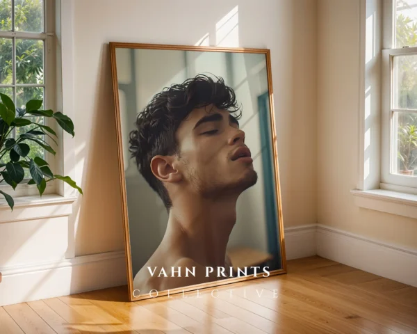 Modern Naked Male Wall Poster Printable