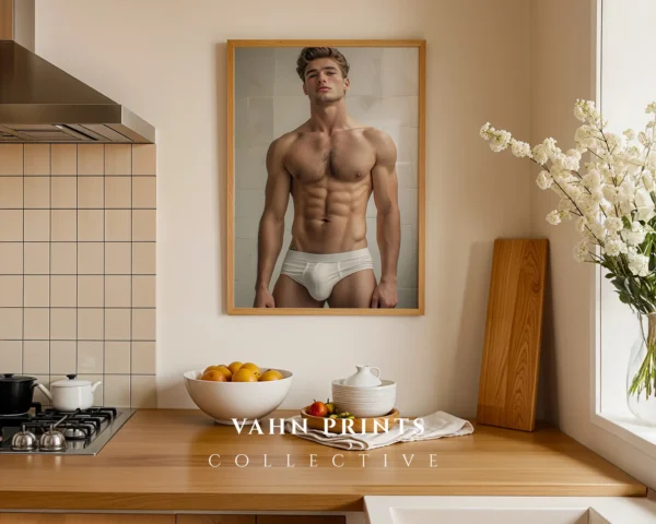 Minimal Naked Male Photo Wall Art