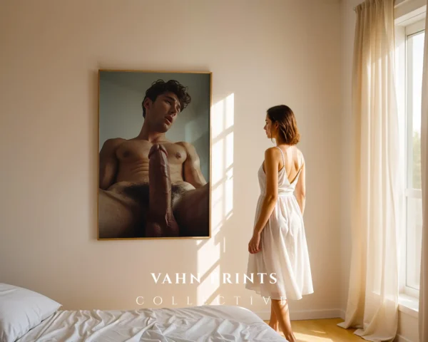 Modern Naked Male Photo Wall Poster