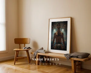 Neutral Tone Naked Male Photography Print