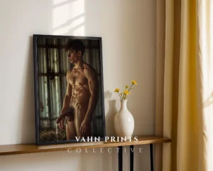 P1125c_m1 Minimal Naked Male Wall Poster Download