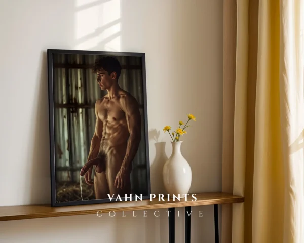 Minimal Naked Male Wall Poster Download