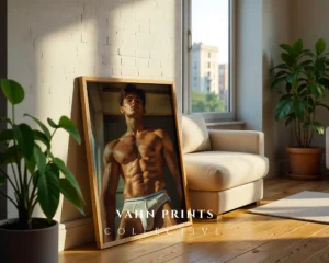Modern Naked Male Photography Poster