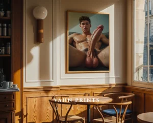 Black and White Male Body Photography Wall Art Printable Poster