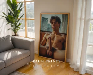 Soft Light Male Body Photography Wall Art Printable Poster