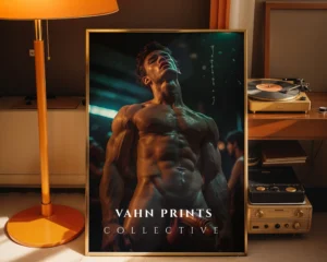 P225c_m1 Fine Line Male Body Photography Wall Art Print Instant Download