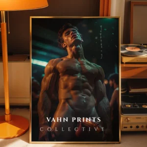 Fine Line Male Body Photography Wall Art Print Instant Download