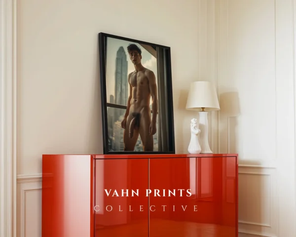 Neutral Tone Male Body Photography Wall Art Print Digital