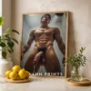 Soft Shadow Male Body Photography Wall Art Print Instant