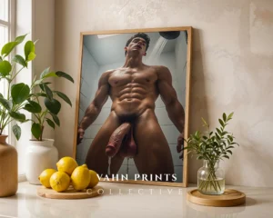 Soft Shadow Male Body Photography Wall Art Print Instant