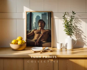 Modern Interior Male Body Photography Wall Art Print Instant