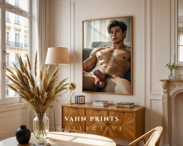 Black and White Man Body Photography Wall Art Printable Poster