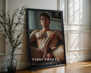 High Contrast Man Body Photography Wall Art Print Digital