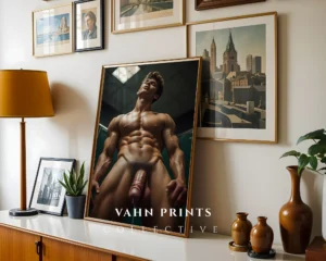 Monochrome Man Body Photography Wall Art Print Instant