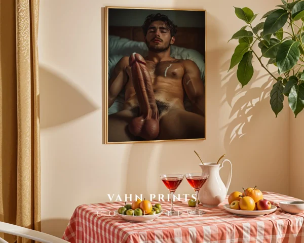 Fine Line Man Body Photography Wall Art Print Instant Download