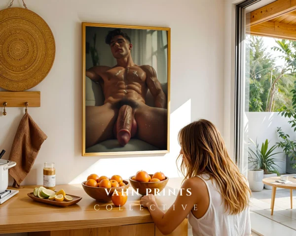 Modern Home Man Body Photography Wall Art Print Digital