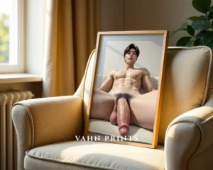 High Contrast Man Body Photography Art Print Decor