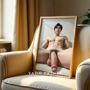 High Contrast Man Body Photography Art Print Decor