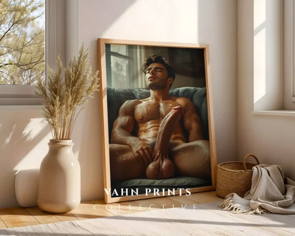 P373c_m1 Calm Mood Man Body Photography Wall Art Digital Poster